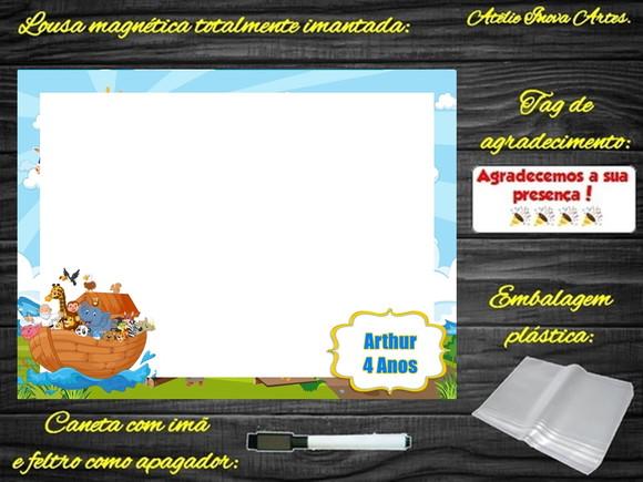 Lousa Magnética Arca de Noé com Embalagem
