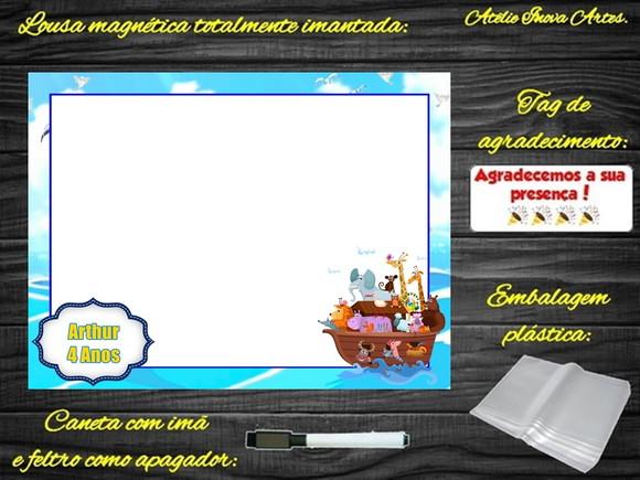 Lousa Magnética Arca de Noé com Embalagem