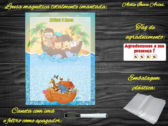 Lousa Magnética Arca de Noé com Embalagem