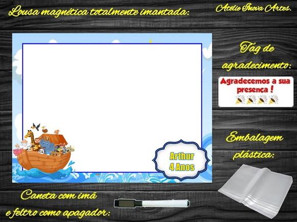 Lousa Magnética Arca de Noé com Embalagem