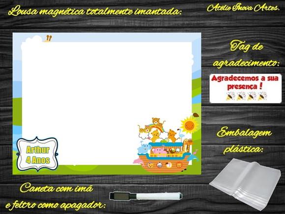 Lousa Magnética Arca de Noé com Embalagem