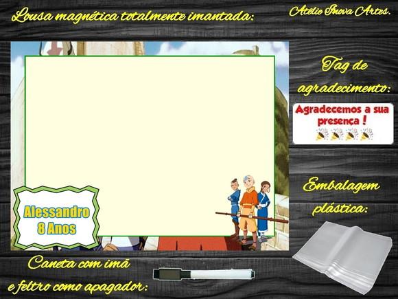 Lousa Magnética Avatar com Embalagem