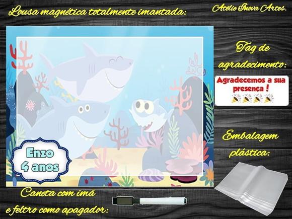 Lousa Magnética Baby Shark com Embalagem