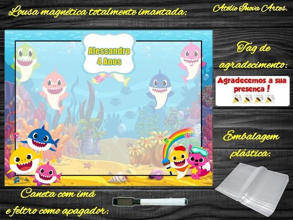 Lousa Magnética Baby Shark com Embalagem