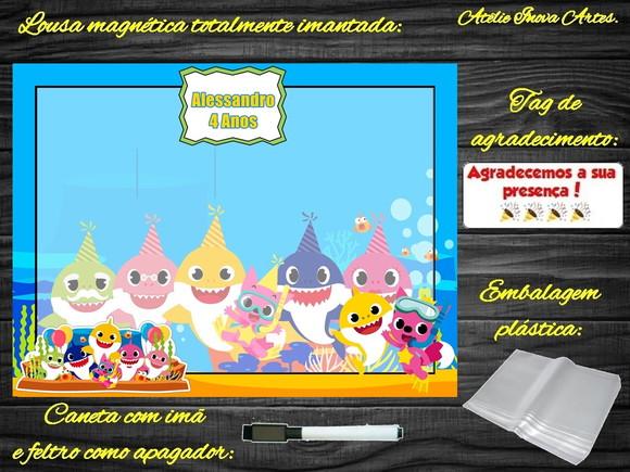 Lousa Magnética Baby Shark com Embalagem