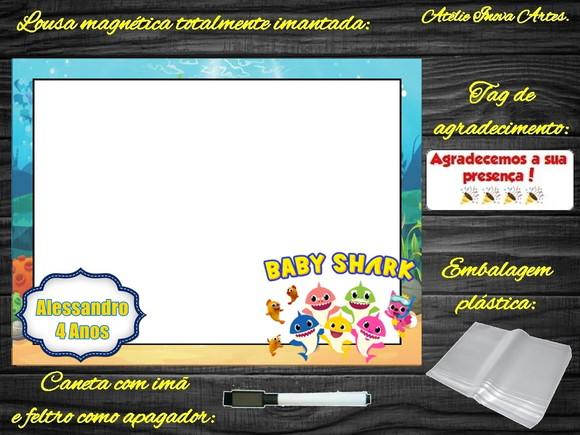 Lousa Magnética Baby Shark com Embalagem