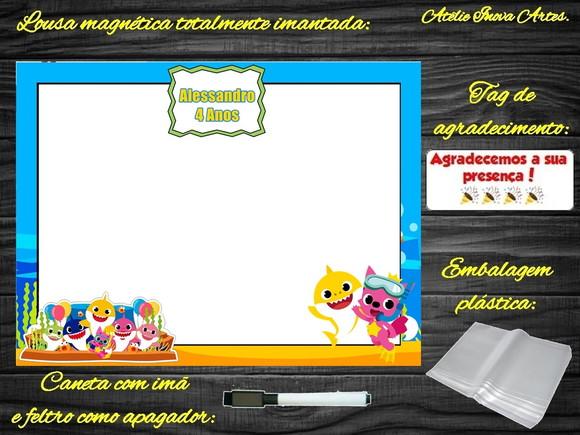 Lousa Magnética Baby Shark com Embalagem