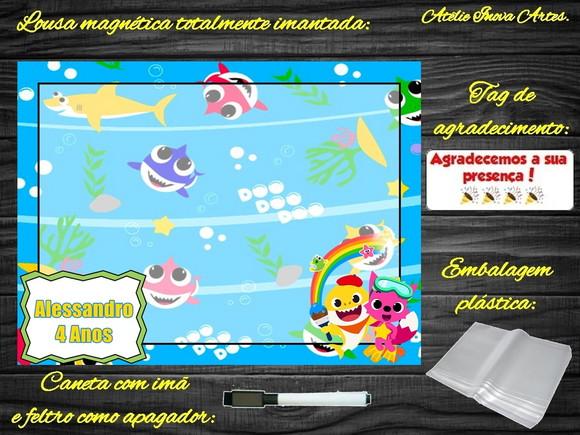 Lousa Magnética Baby Shark com Embalagem