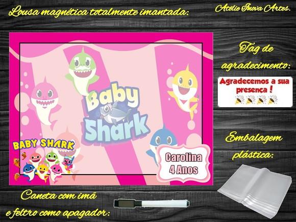 Lousa Magnética Baby Shark com Embalagem