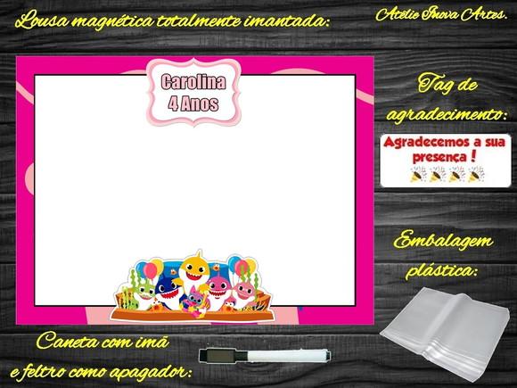Lousa Magnética Baby Shark com Embalagem