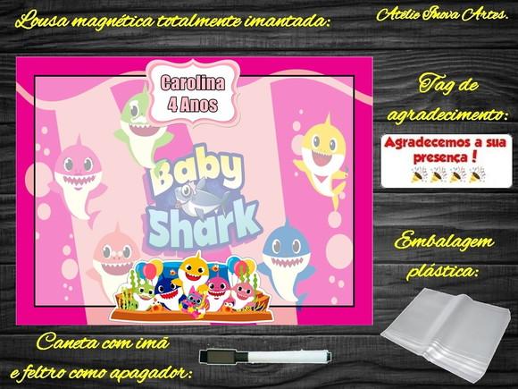 Lousa Magnética Baby Shark com Embalagem