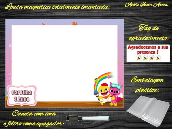 Lousa Magnética Baby Shark com Embalagem