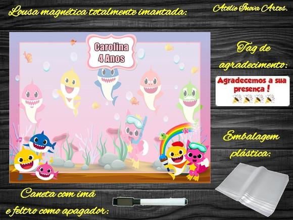 Lousa Magnética Baby Shark com Embalagem