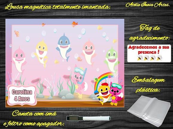 Lousa Magnética Baby Shark com Embalagem