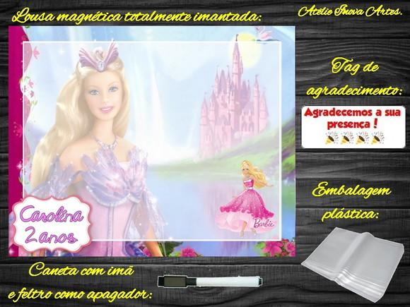 Lousa Magnética Barbie com Embalagem