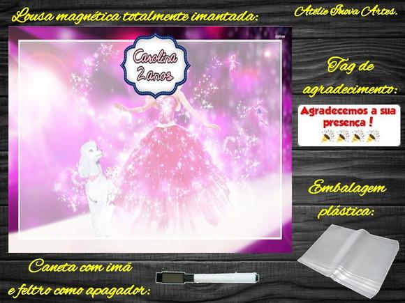 Lousa Magnética Barbie com Embalagem