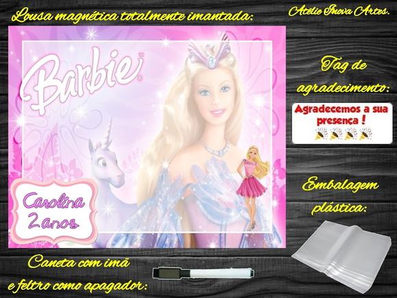 Lousa Magnética Barbie com Embalagem