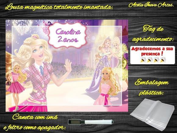 Lousa Magnética Barbie com Embalagem