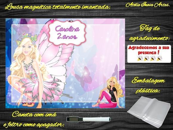 Lousa Magnética Barbie com Embalagem