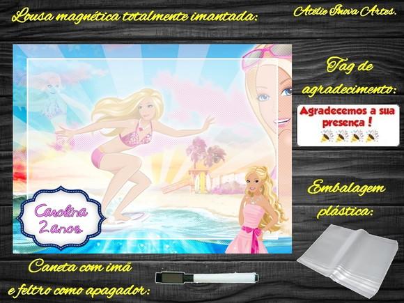 Lousa Magnética Barbie com Embalagem