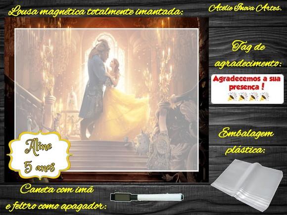 Lousa Magnética Bela e a Fera com Embalagem
