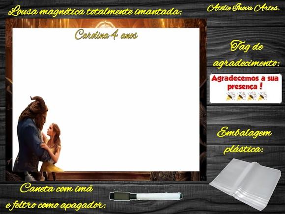 Lousa Magnética Bela e a Fera com Embalagem