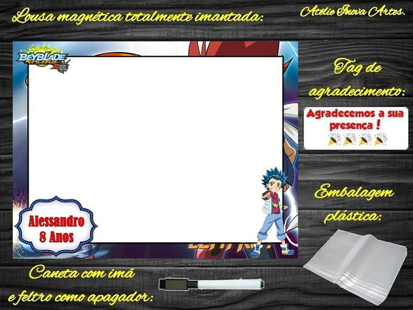 Lousa Magnética Beyblade com Embalagem