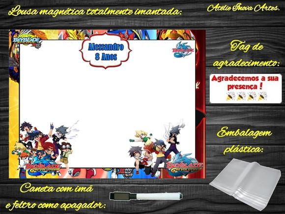 Lousa Magnética Beyblade com Embalagem