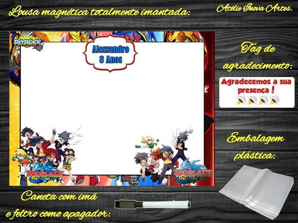 Lousa Magnética Beyblade com Embalagem