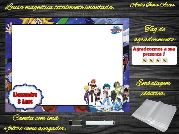 Lousa Magnética Beyblade com Embalagem