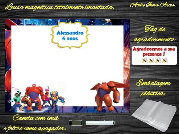 Lousa Magnética Big Hero com Embalagem