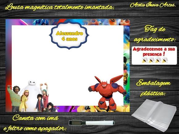 Lousa Magnética Big Hero com Embalagem