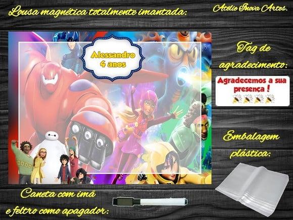Lousa Magnética Big Hero com Embalagem