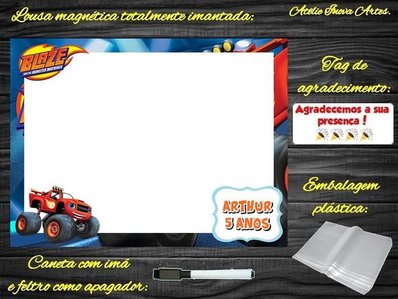 Lousa Magnética Blaze com Embalagem