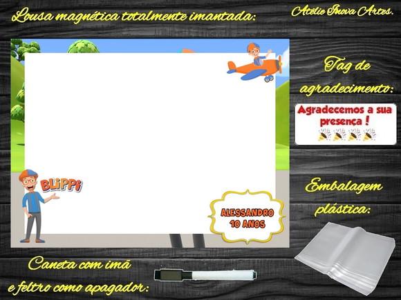 Lousa Magnética Blippi Wonders com Embalagem