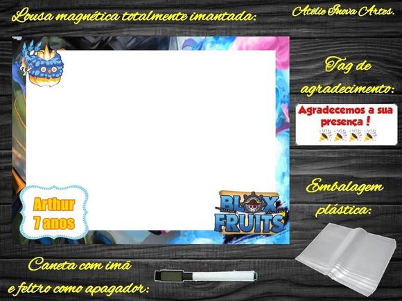 Lousa Magnética Blox Fruits com Embalagem