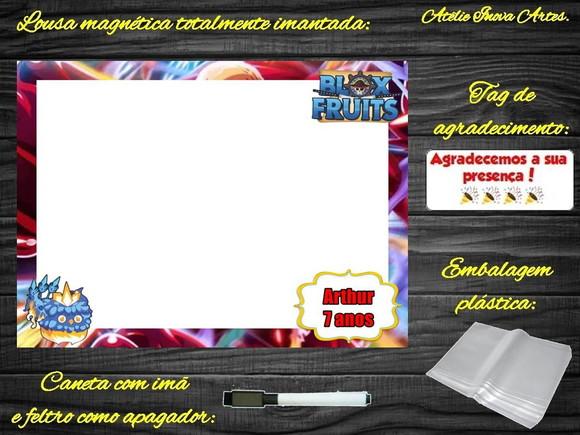 Lousa Magnética Blox Fruits com Embalagem