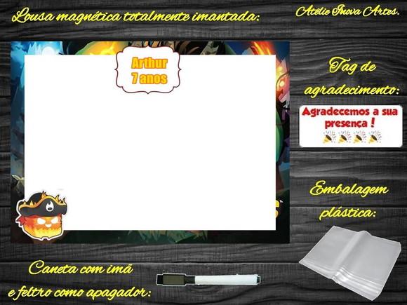 Lousa Magnética Blox Fruits com Embalagem