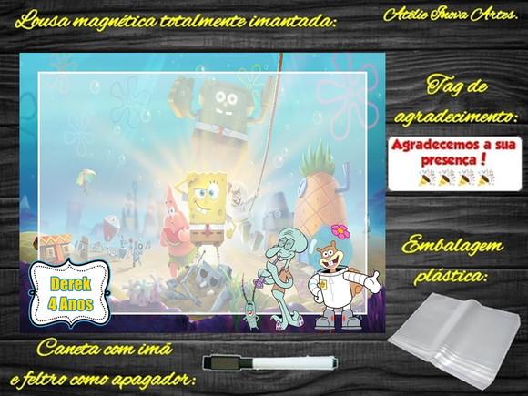 Lousa Magnética Bob Esponja com Embalagem