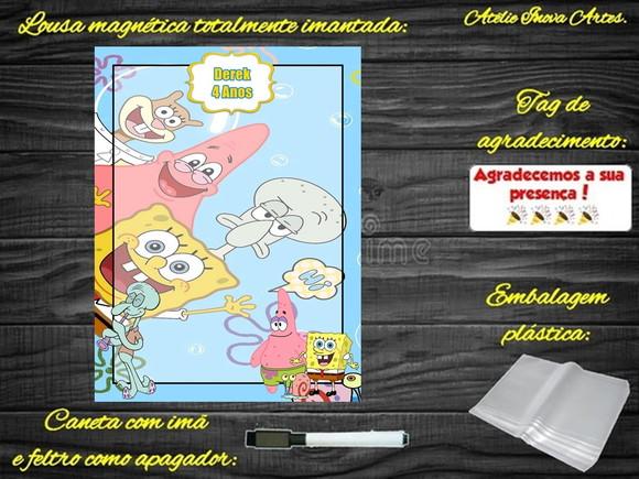 Lousa Magnética Bob Esponja com Embalagem