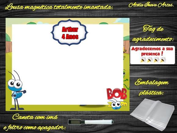 Lousa Magnética Bob Zoom com Embalagem