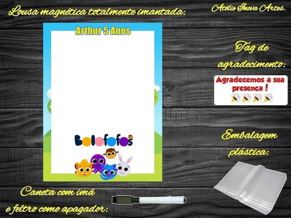 Lousa Magnética Bolofofos com Embalagem