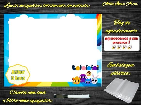 Lousa Magnética Bolofofos com Embalagem