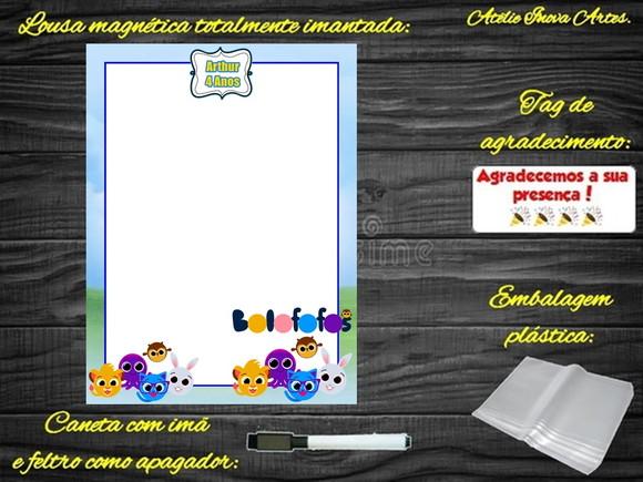 Lousa Magnética Bolofofos com Embalagem