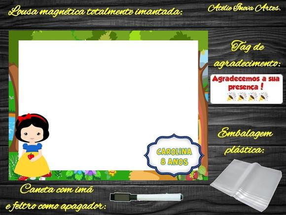 Lousa Magnética Branca de Neve com Embalagem