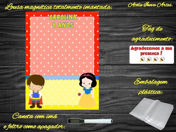Lousa Magnética Branca de Neve com Embalagem