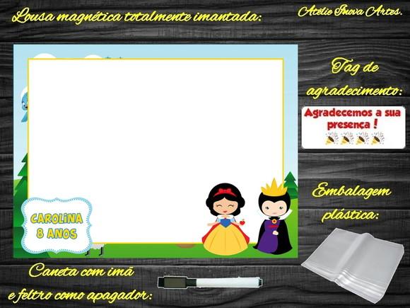 Lousa Magnética Branca de Neve com Embalagem