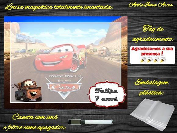 Lousa Magnética Carros com Embalagem