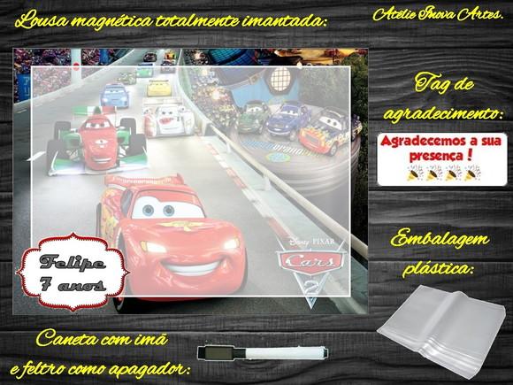 Lousa Magnética Carros com Embalagem