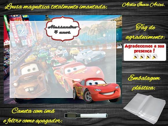 Lousa Magnética Carros com Embalagem